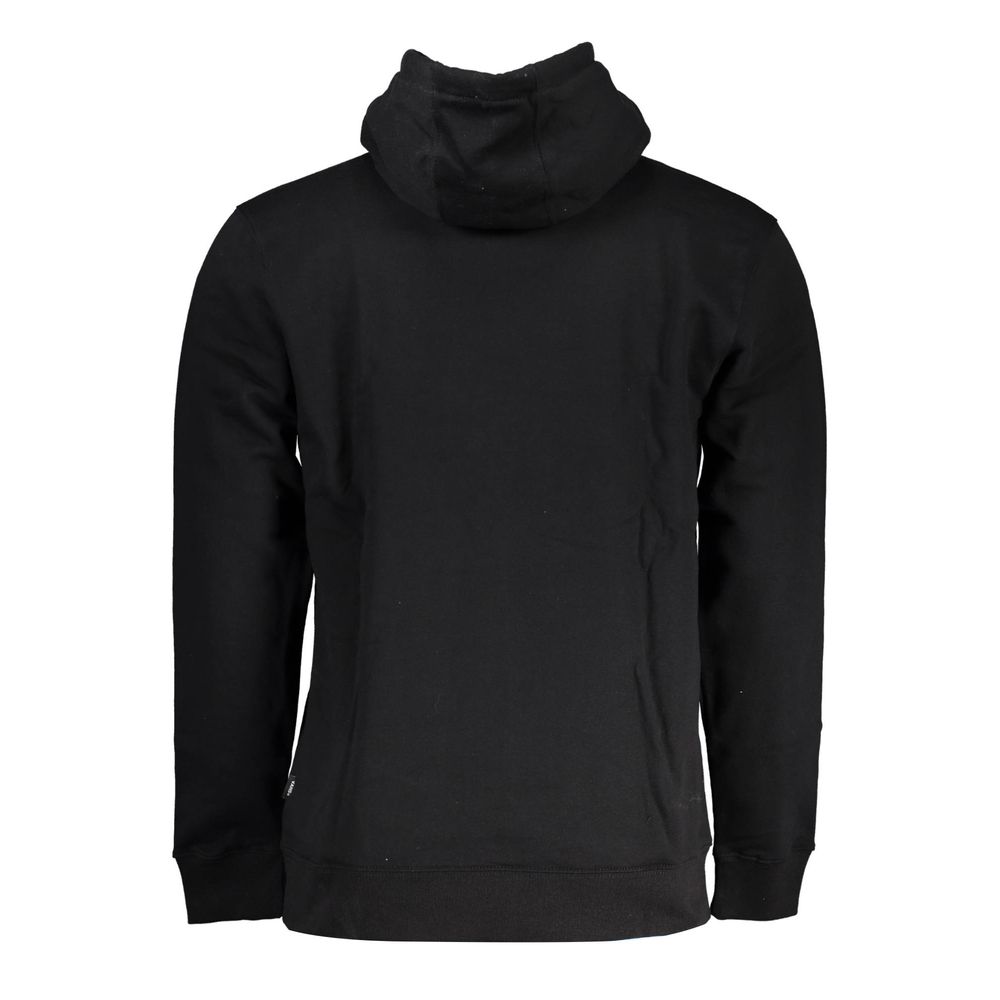 Schwarzer Baumwollhoodie