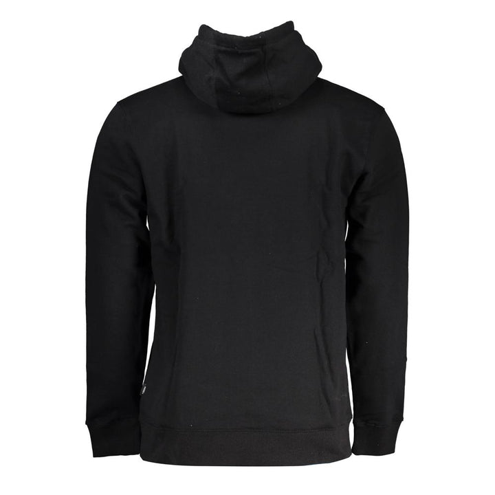 Schwarzer Baumwollhoodie