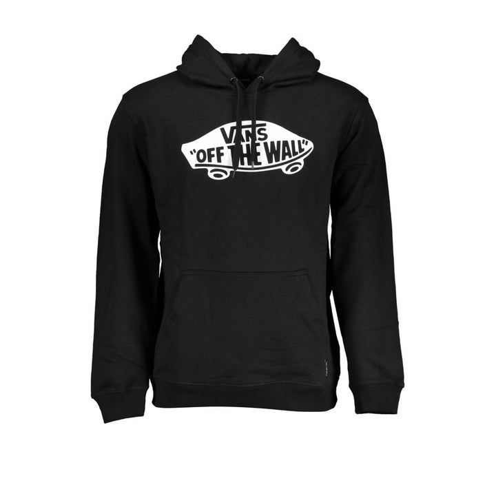 Schwarzer Baumwollhoodie