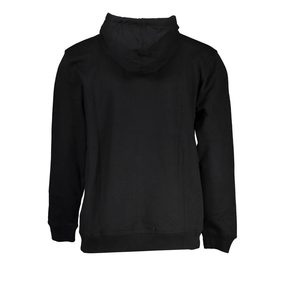 Schwarzer Baumwollhoodie