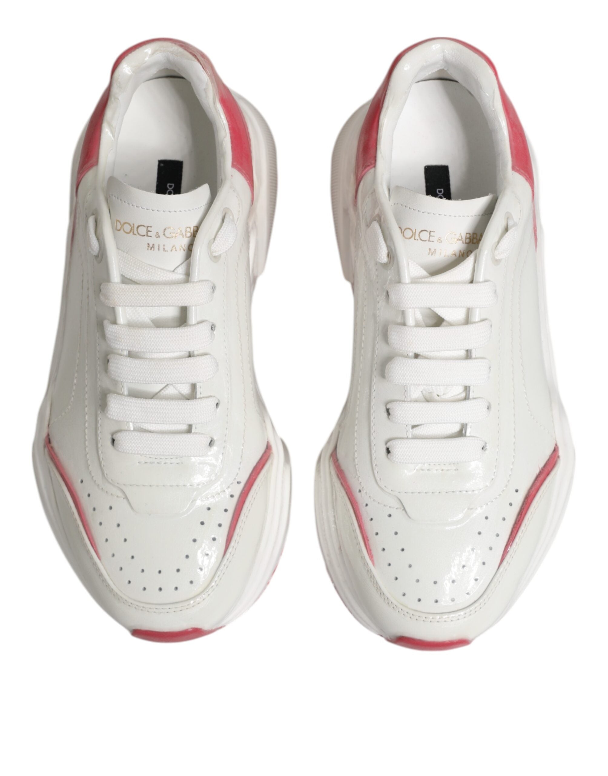 Weiß Rosa Daymaster Low Top Turnschuhe Schuhe