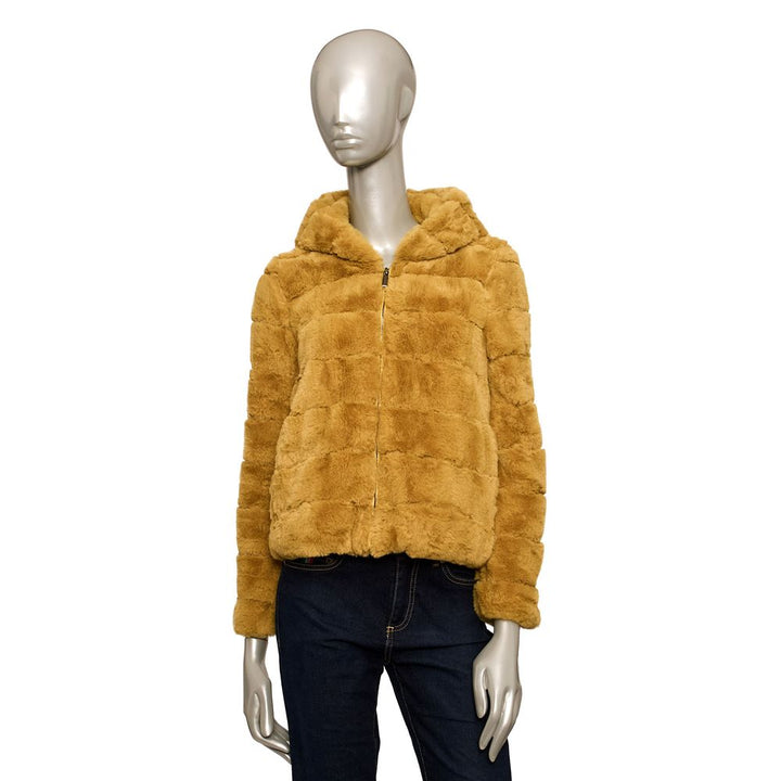 Gelbe Polyester Frauen Jacke