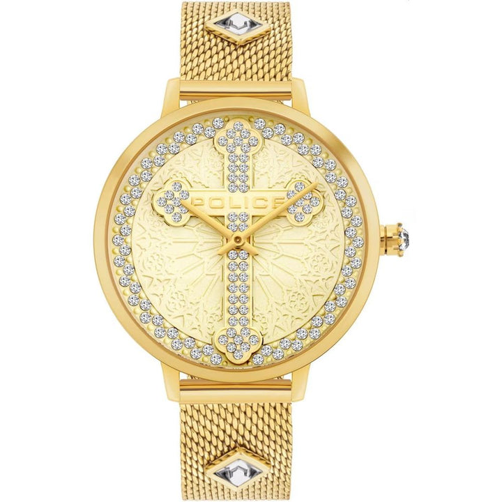 Goldene Edelstahl-Dress-Uhr
