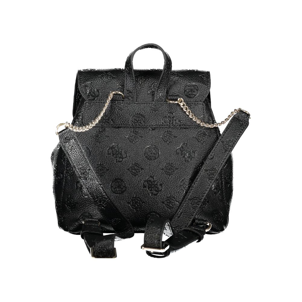 Schwarzer Polyethylen-Rucksack