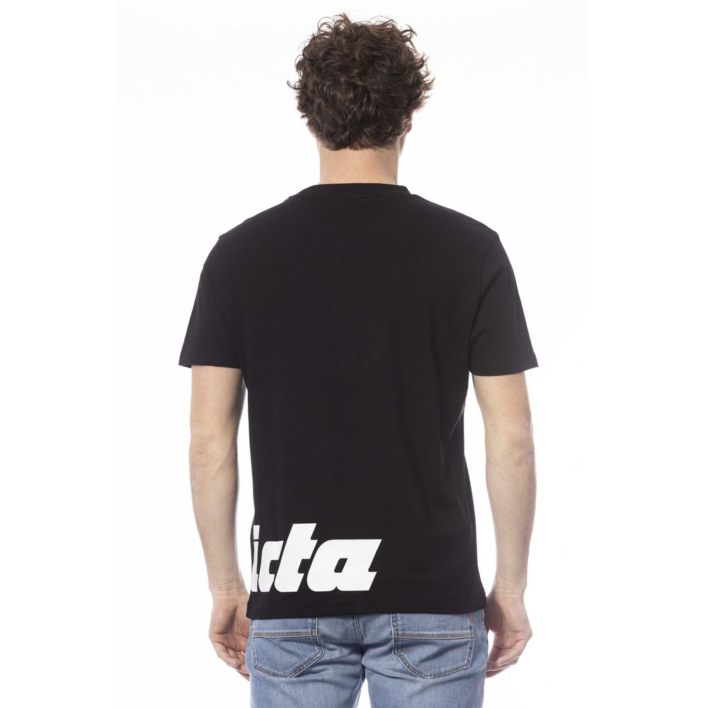 Black cotton men's T-shirt