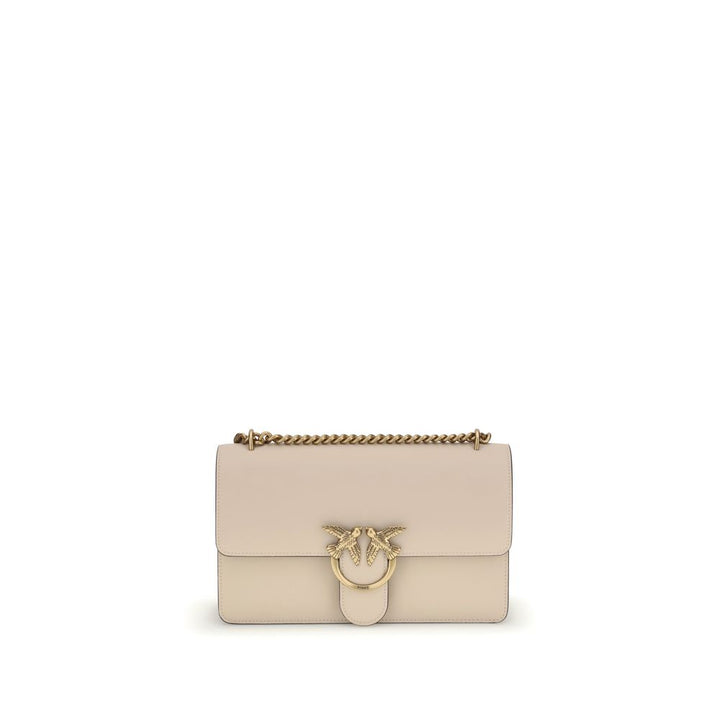 Beige Kalbshaut Bos Taurus Schultertasche