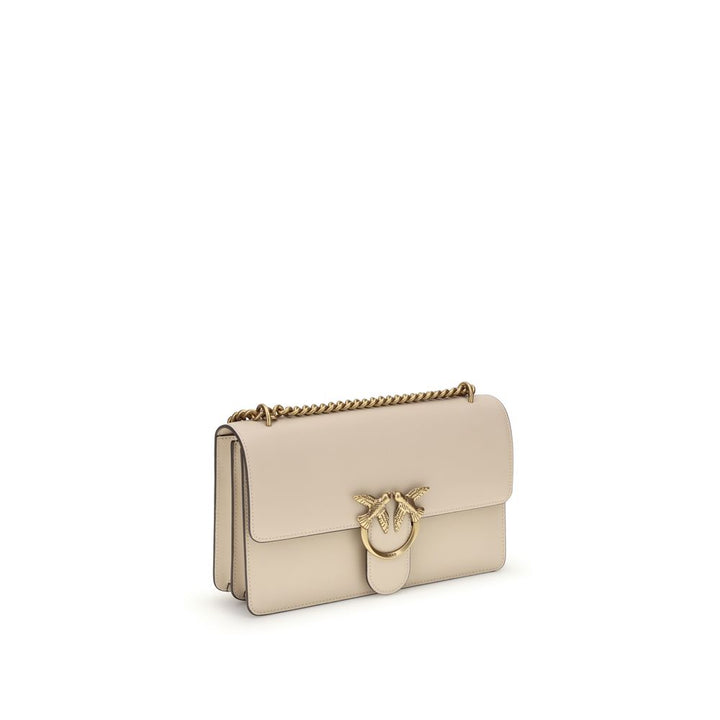 Beige Kalbshaut Bos Taurus Schultertasche