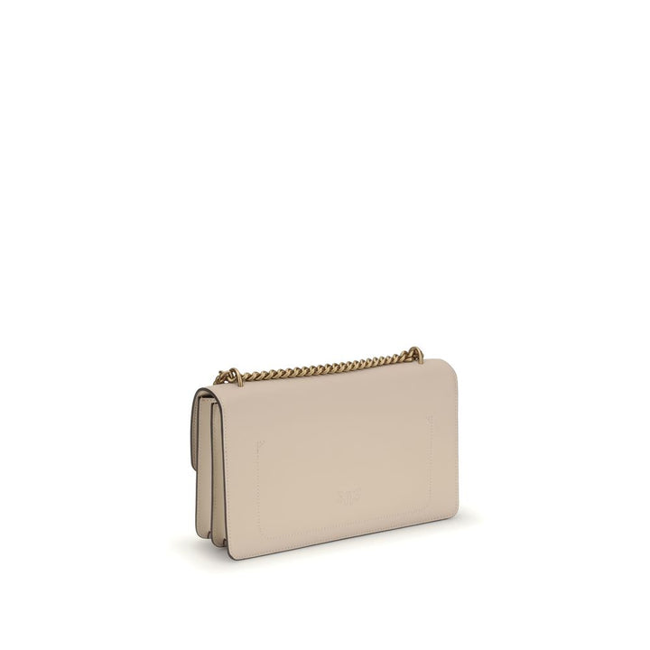 Beige Kalbshaut Bos Taurus Schultertasche