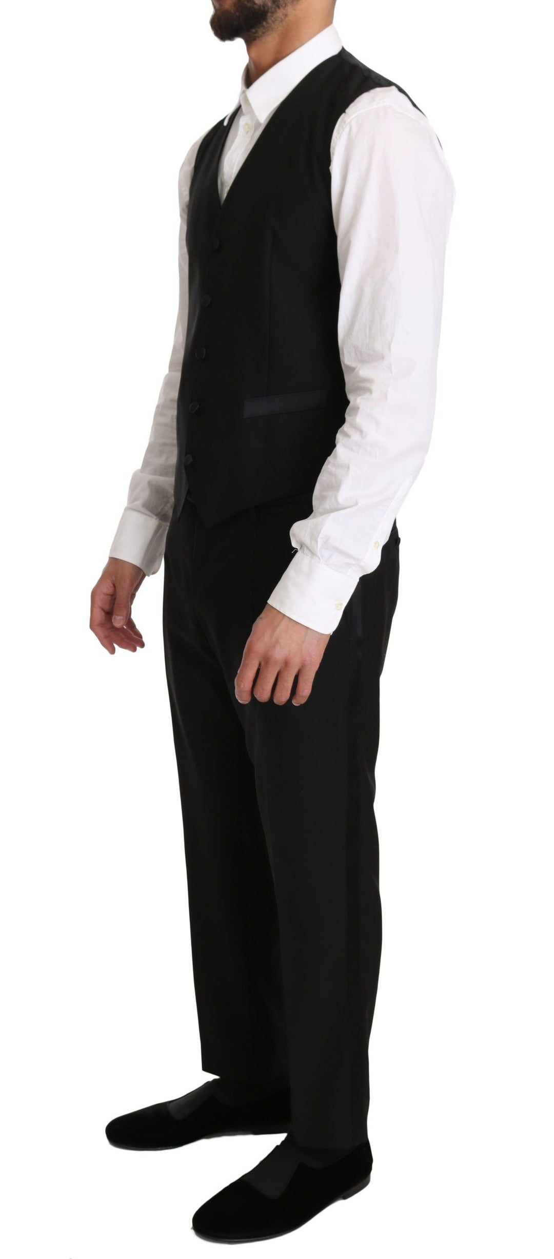 Schlichte Schwarze Slim Fit Weste für formelle Anlässe