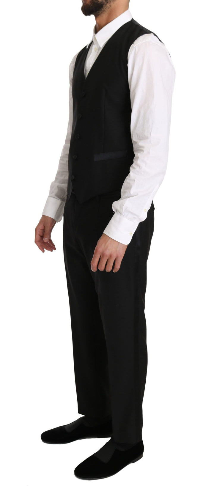Schlichte Schwarze Slim Fit Weste für formelle Anlässe