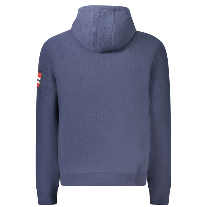 Blauer Polyester Herren-Kapuzenpullover