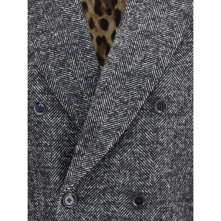 Grauer Woll-Fleece-Blazer