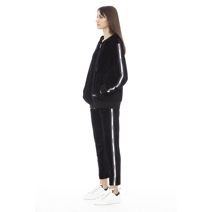 Schwarzer Baumwollpullover für Frauen