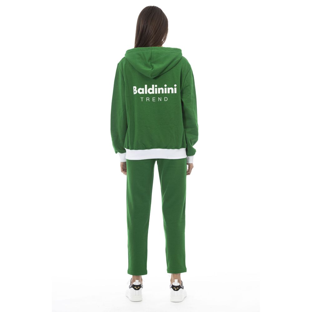 Grüner Baumwollpullover für Frauen