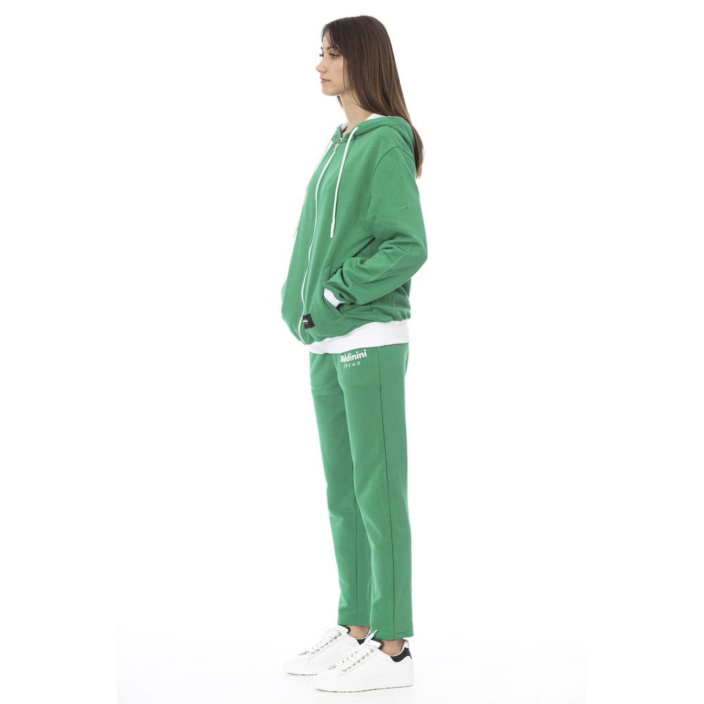 Grüner Baumwollpullover für Frauen