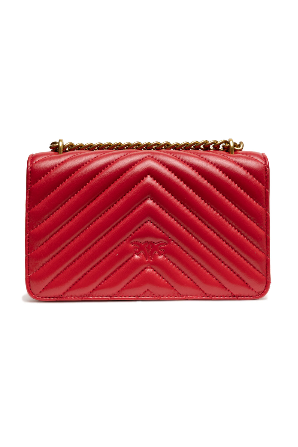 Rote Leder Love One Mini Umhängetasche