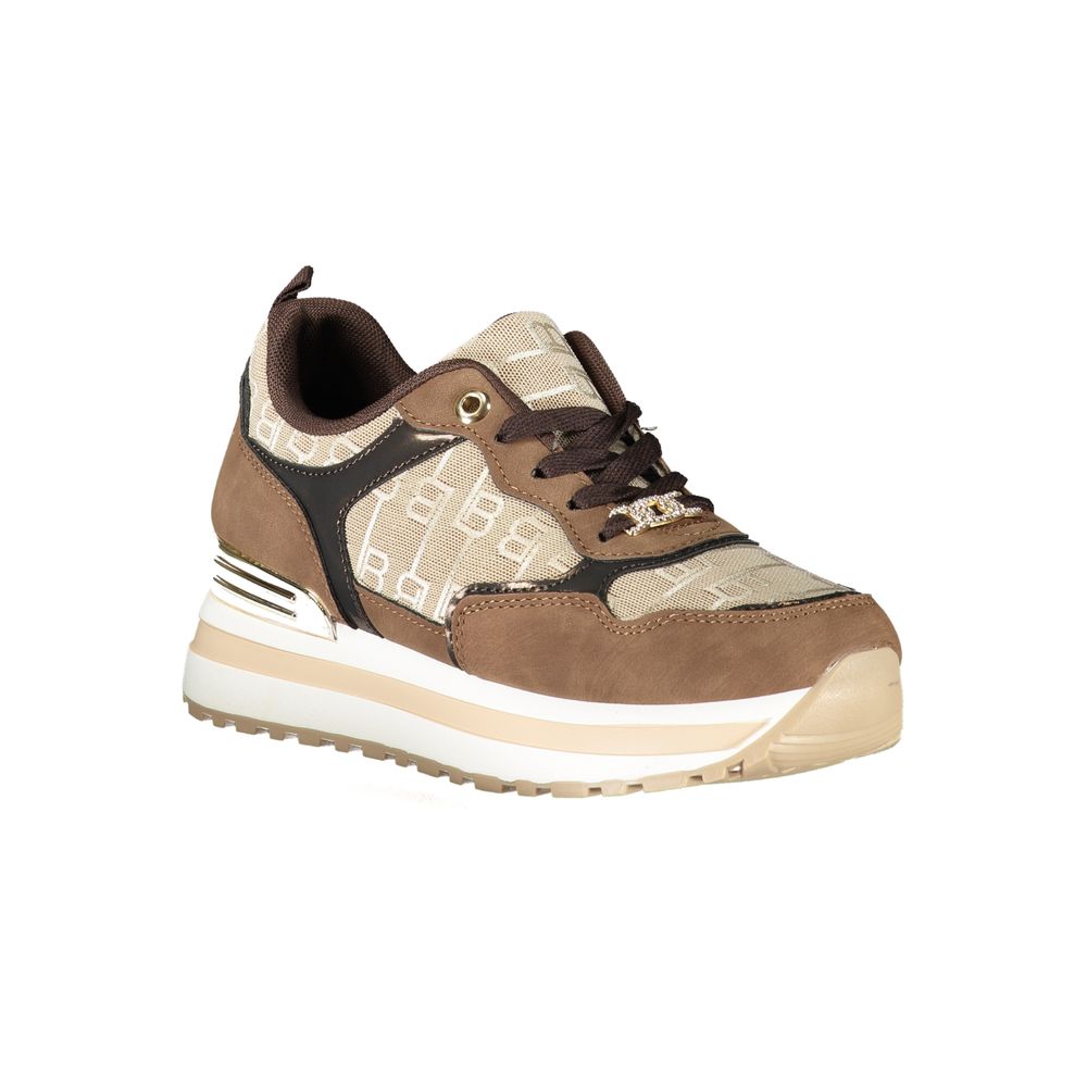 Brauner Polyester Damen Sneaker