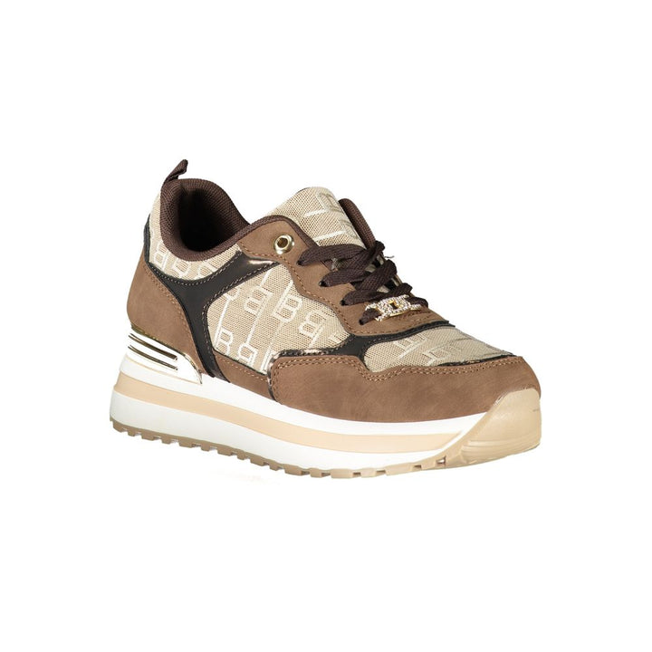 Brauner Polyester Damen Sneaker