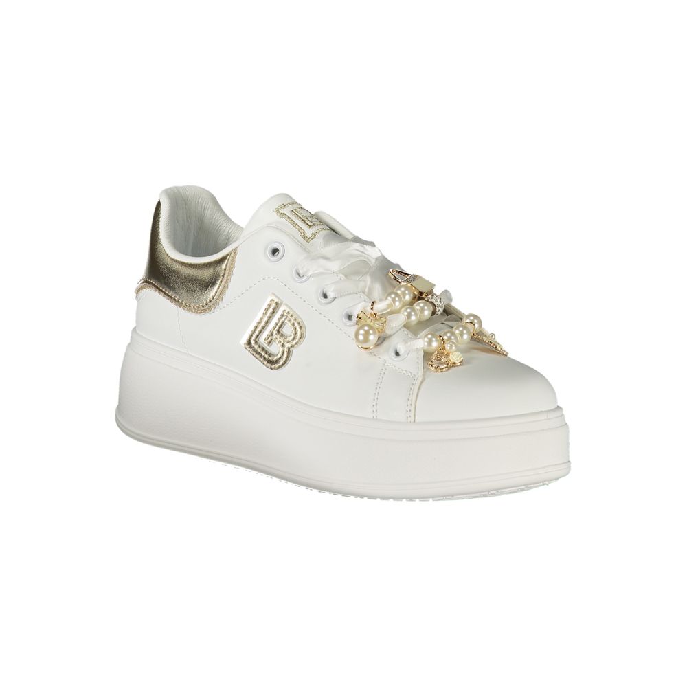 Weißer Polyester Damen Sneaker