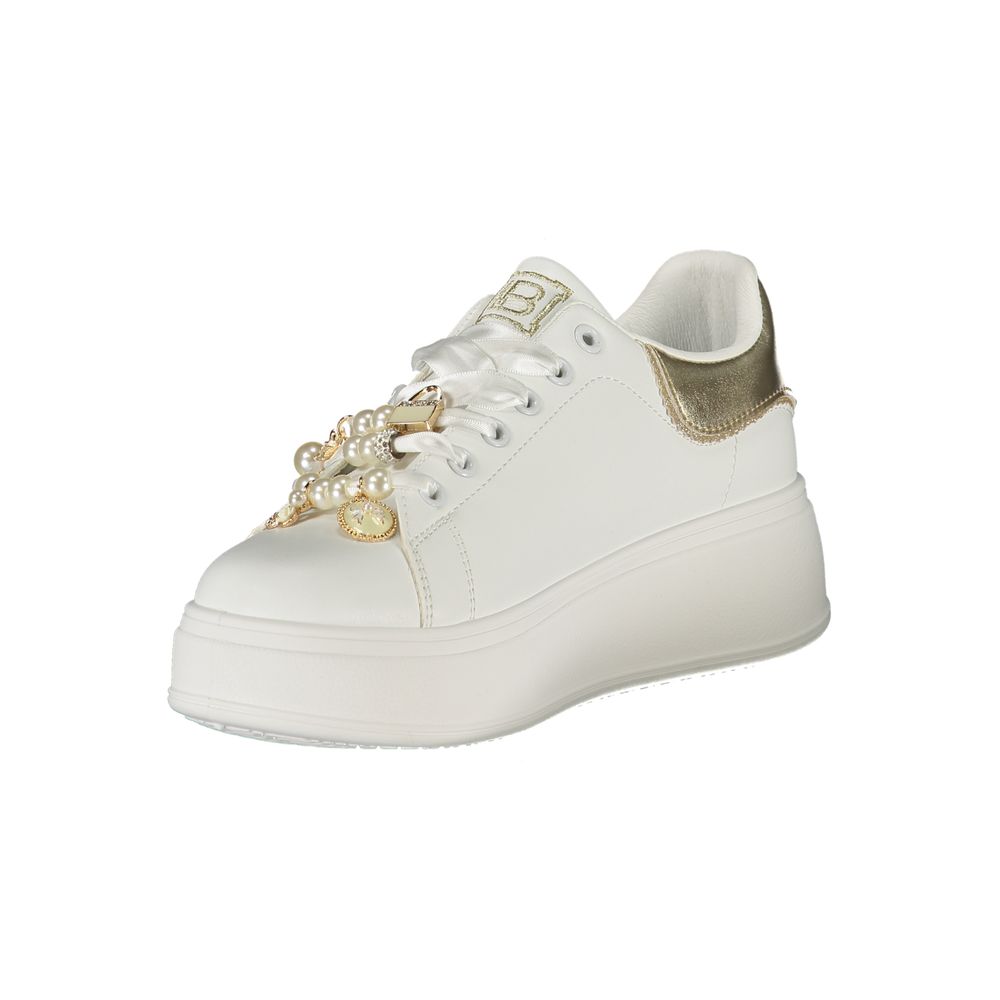 Weißer Polyester Damen Sneaker