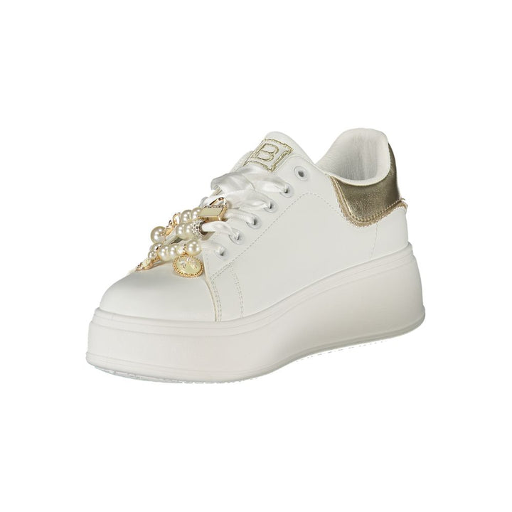 Weißer Polyester Damen Sneaker