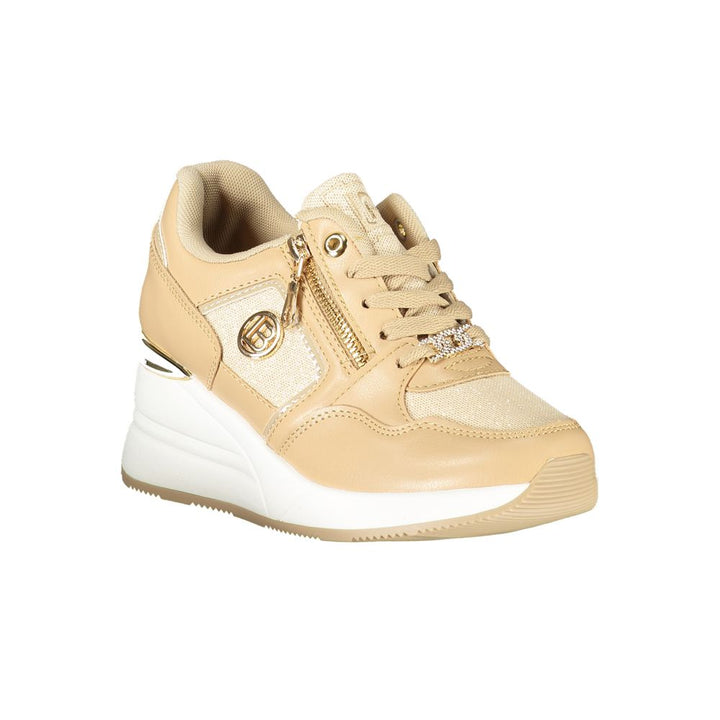Beige Polyester Damen Sneaker
