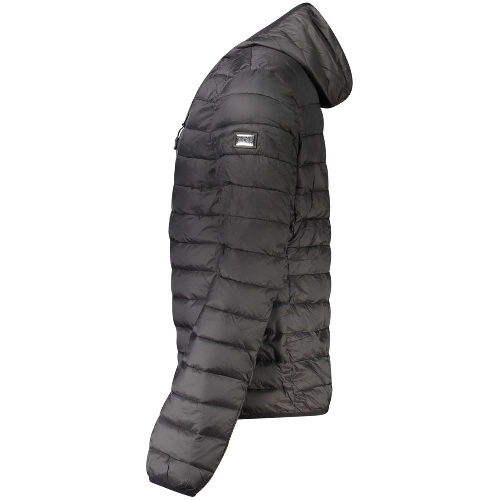 Schwarze Polyester Herrenjacke