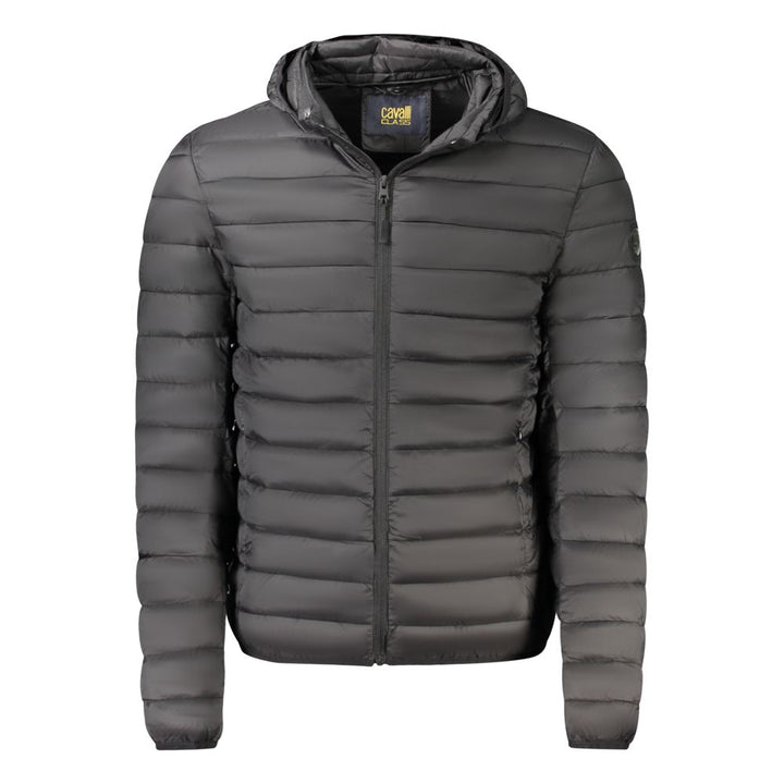Schwarze Polyester Herrenjacke