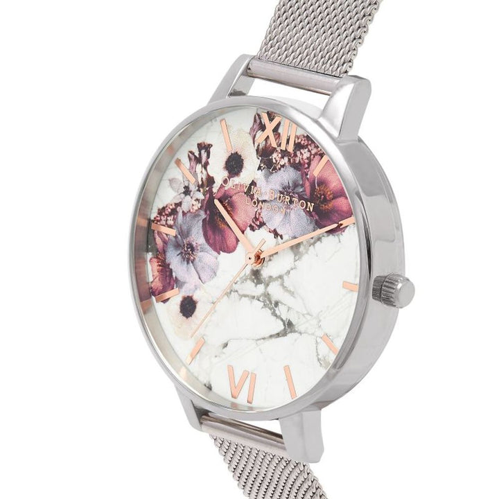 Silberne Edelstahl-Dress-Watch