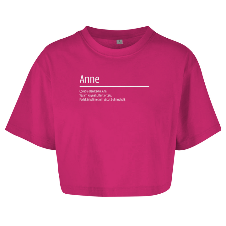 Damen Oversize Crop Top - anne
