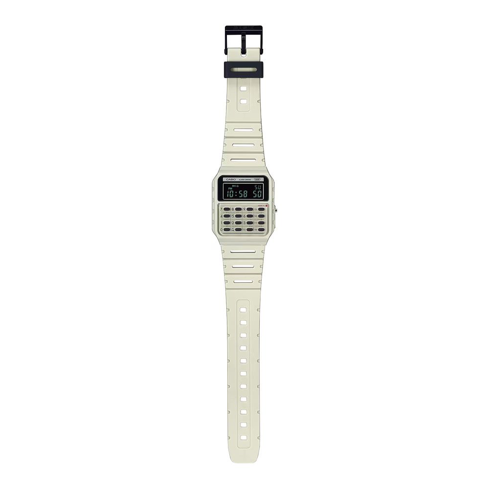 Beige Digitaluhr aus Harz