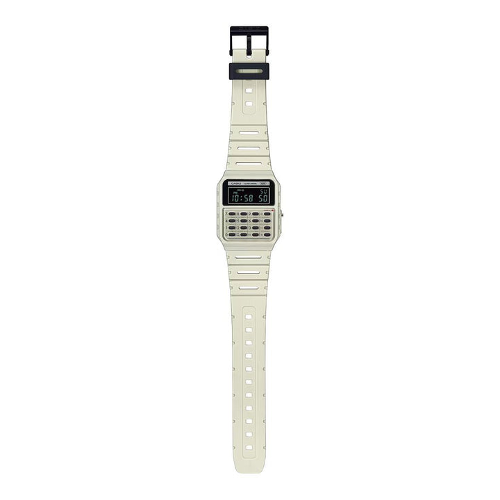 Beige Digitaluhr aus Harz