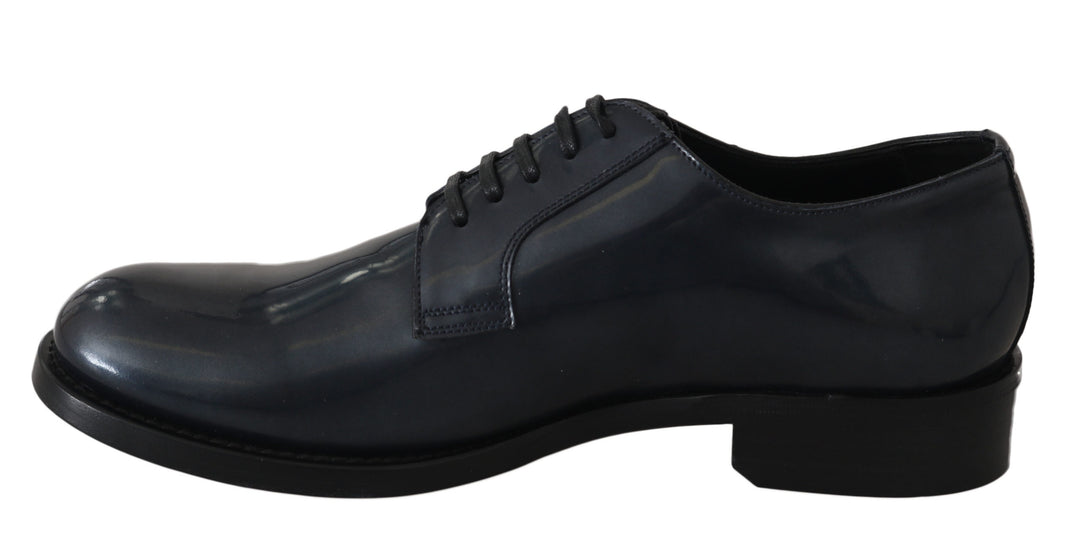 Dolce & Gabbana Elegante blaue Derby-Schuhe aus Leder