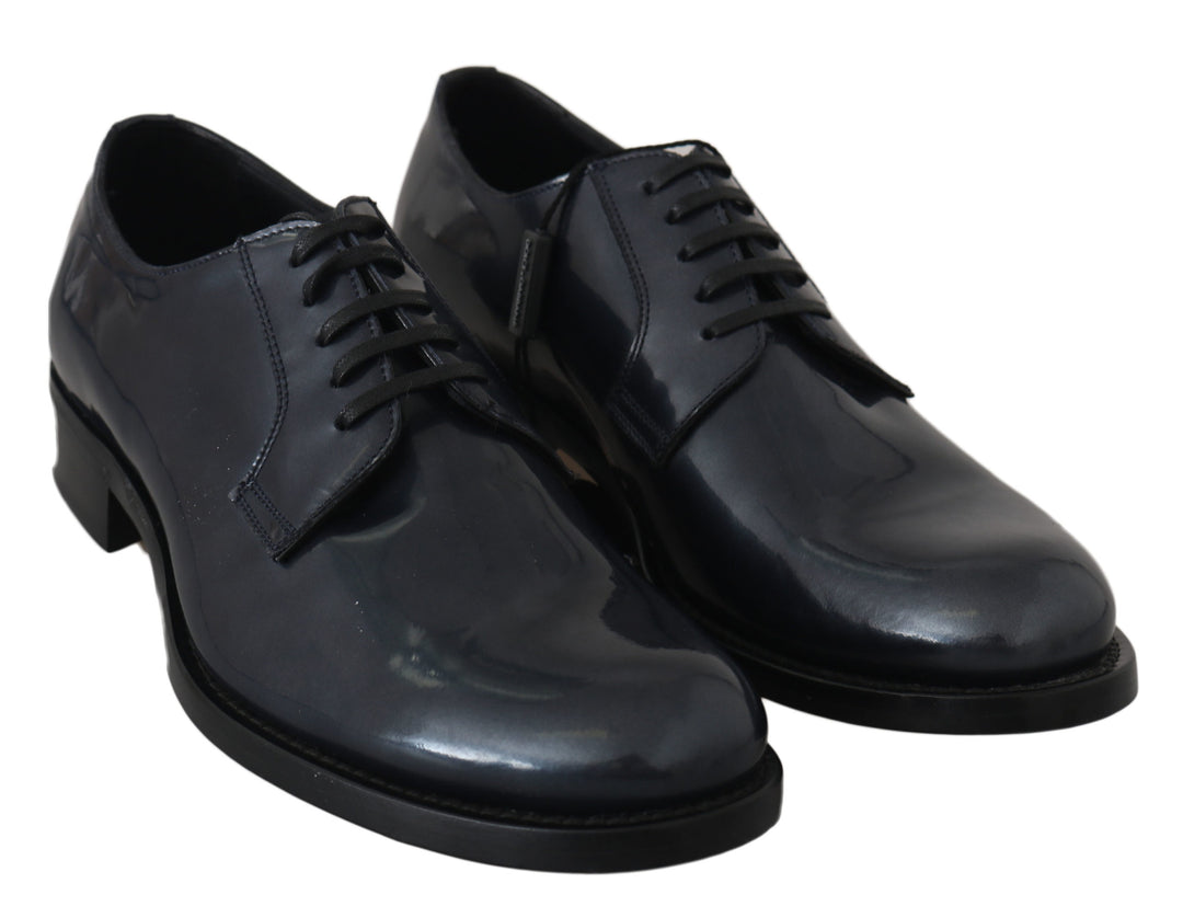 Dolce & Gabbana Elegante blaue Derby-Schuhe aus Leder