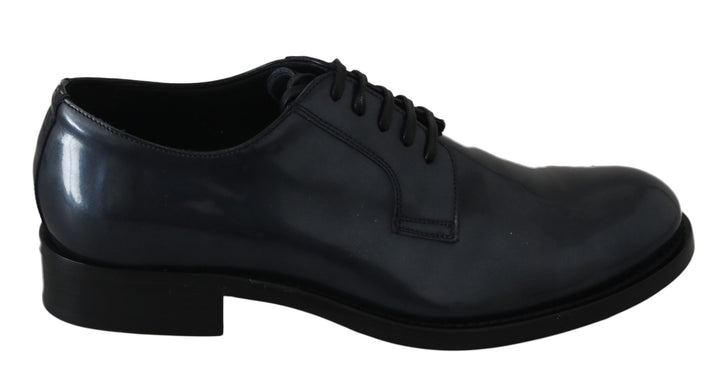 Dolce & Gabbana Elegante blaue Derby-Schuhe aus Leder