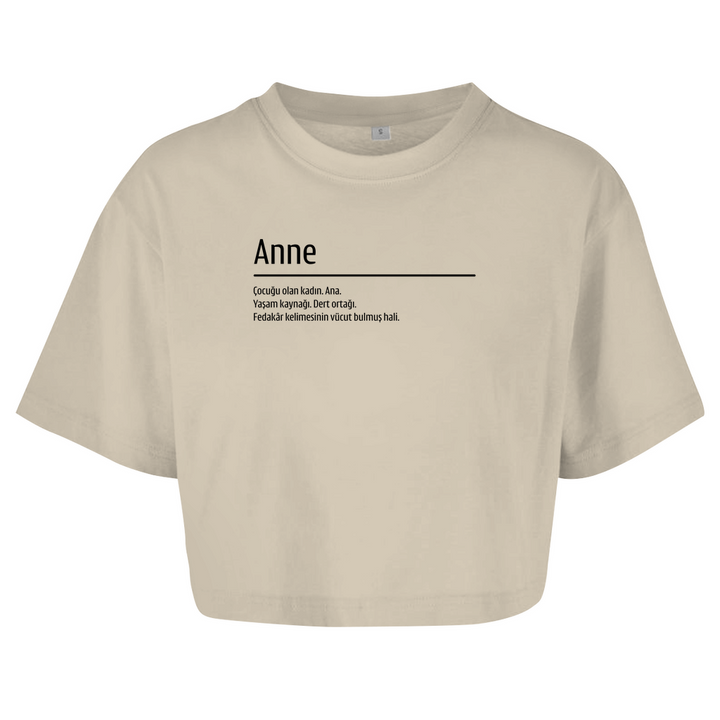 Damen Oversize Crop Top - anne